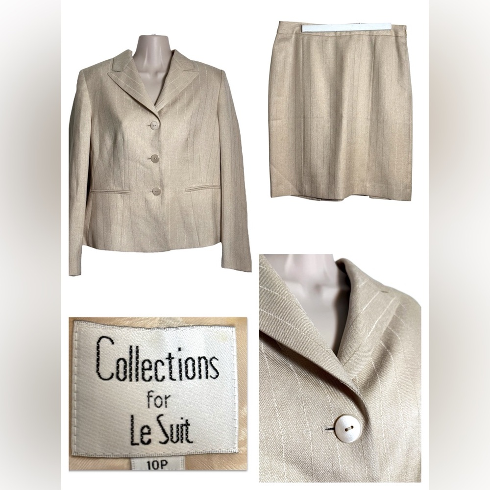 Collections for LeSuit Size 10P Blazer, Skirt Set Vintage Professional 10 Petite